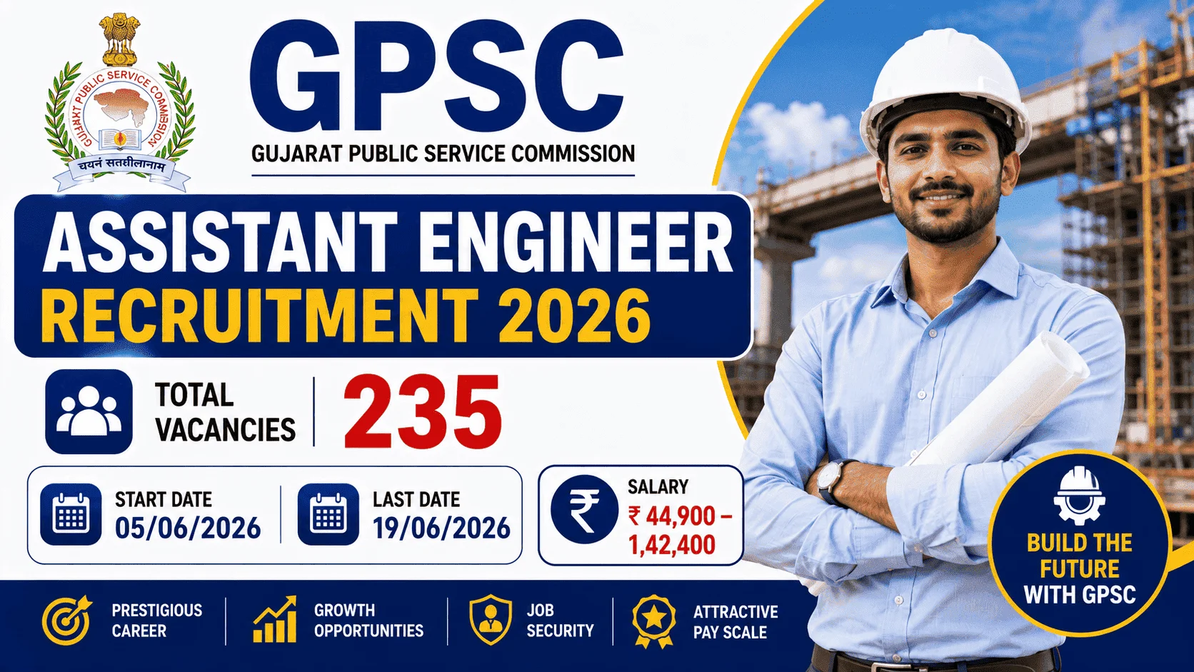 GPSC AE Recruitment 2026: 235 Assistant Engineer Vacancies
